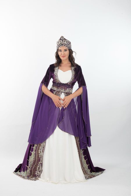Mor Kadife Kaftan Kınalık